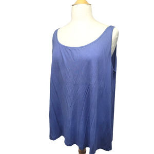 Eileen Fisher 100% Silk Scoop neck Tank Top Camisole Size 2x Periwinkle Purple